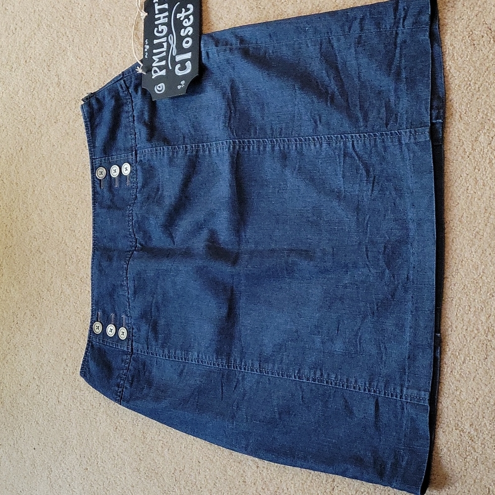 Kim Rogers 12P Denim Skirt Medium Wash
